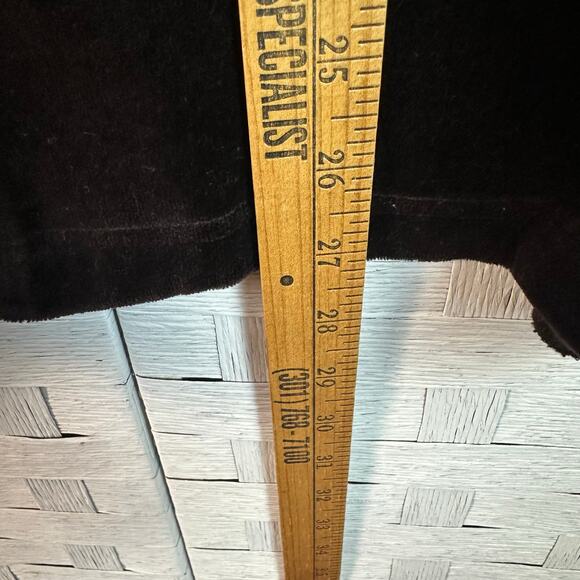 Zenergy by Chico’s velvet jacket, dark brown, gold & silver sequence zip front - Picture 8 of 10